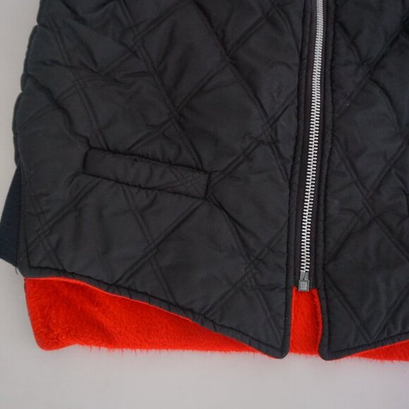 Vintage '70S Black Red Quilted Puffer Zip Up Vest Jacket Size Medium - Picture 7 of 11